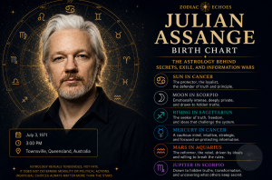 Julian Assange Birth Chart: The Astrology Behind Secrets, Exile, and Information Wars