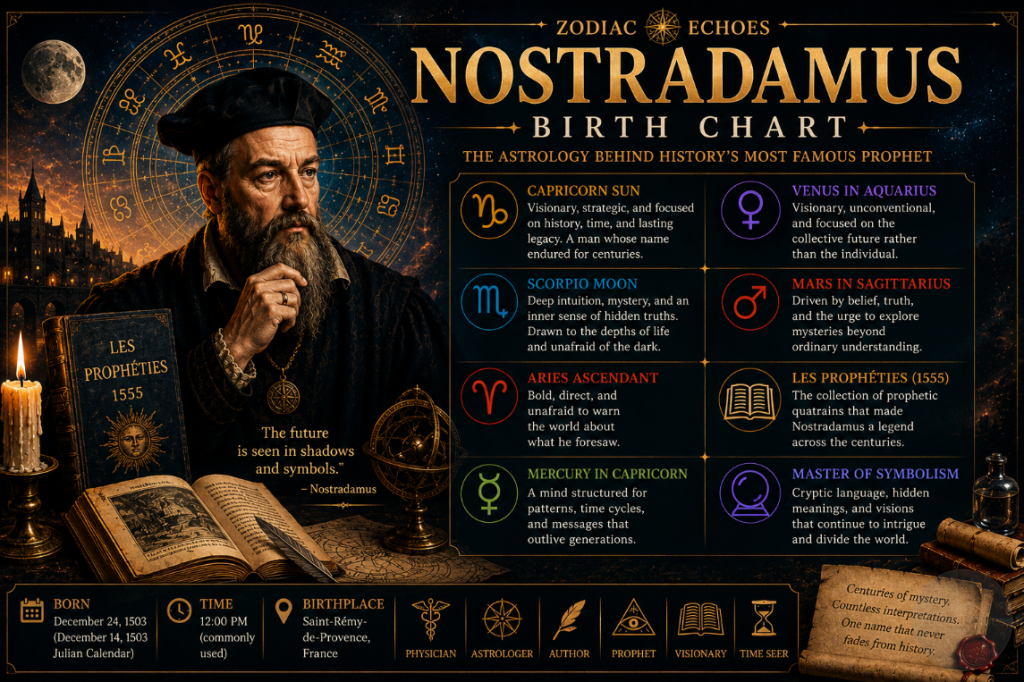 Nostradamus Birth Chart: The Astrology Behind History’s Most Famous Prophet