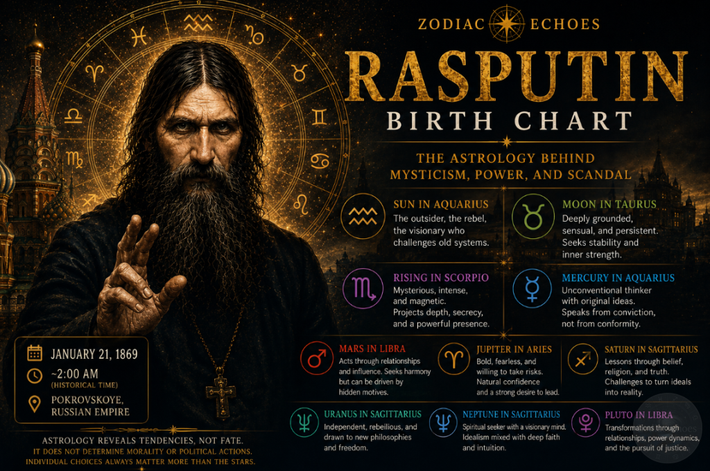 Rasputin Birth Chart: The Astrology Behind Mysticism, Power, and Scandal