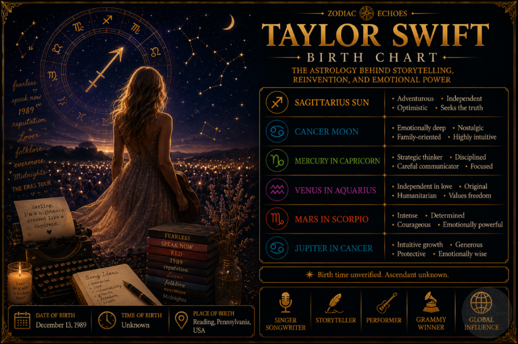 Taylor Swift Birth Chart: The Astrology Behind Storytelling, Reinvention, and Emotional Power