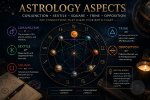 Astrology Aspects Explained: Conjunction, Sextile, Square, Trine and Opposition