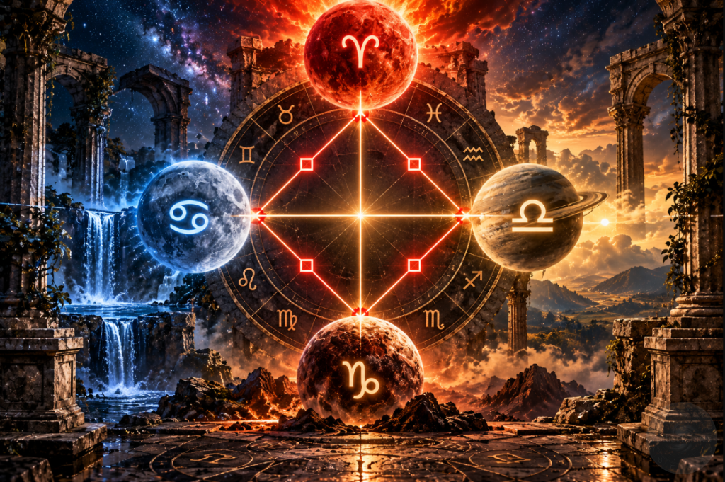 Grand Cross in Astrology Explained: What It Means in Your Birth Chart