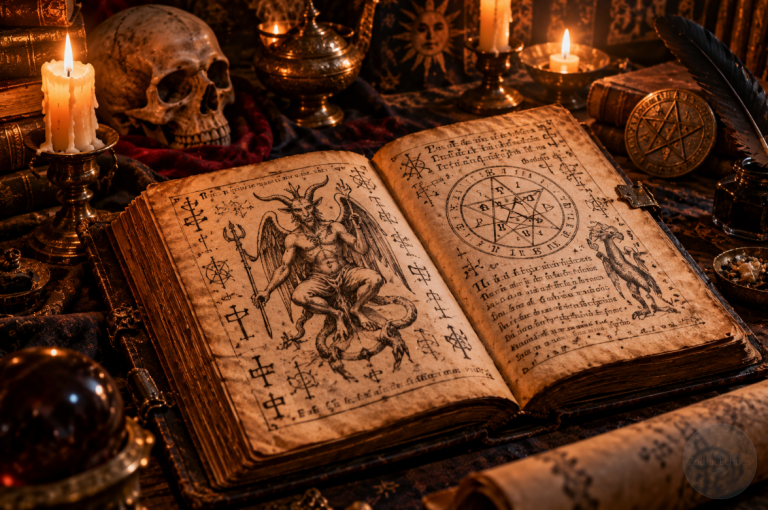 Discover the 1801 grimoire ritual for binding spirits inside a book, using occult seals, a crossroads circle, and a three-night ceremony.